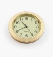 44K0154 - Horloge, cadran ivoire à chiffres arabes, lunette or