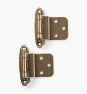 03W1207 - Belwith Surface Self-Closing Offset Hinges, Windover Antique, 10 pr.