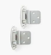 03W1213 - Belwith Surface Self-Closing Offset Hinges, Satin Chrome, 10 pr.