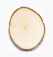 38N1263 - 10" × 13" Oval Live Edge Basswood Plaque