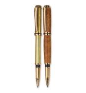 Example of completed Baron Rollerball Pen beside pen hardware