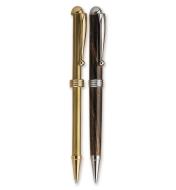 Example of completed Streamline Round-Top Pen beside pen hardware