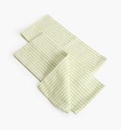 88K5861 - Green Stripe Glass Towels, pr.