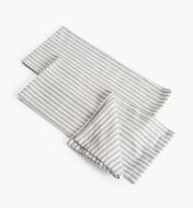 88K5863 - Gray Stripe Glass Towels, pr.