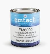 56Z1914 - Emtech Water-Based Gloss Lacquer, Quart