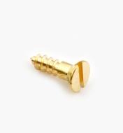 91Z0603 - #6, 1/2" Flat Brass Screws, pkg. of 100