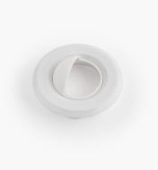 00U4355 - 1 1/2" White Round Polycarbonate Trim Ring with Shield