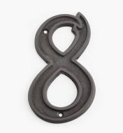 00W0538 - 5" Italic Oil-Rubbed Bronze Number - 8