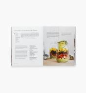 Open spread of Inspiralized showing recipe for avocado-lime mason jar salad