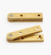 05H0106 - 3/8" x 1 3/4" x 1/8", Brass Straight Knife Hinges, pair
