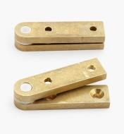 05H0108 - 1/2" x 2" x 3/16", Brass Straight Knife Hinges, pair