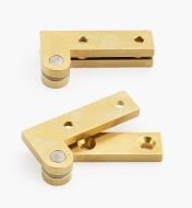 05H0138 - 1" x 2" x 3/16", Brass Double-Offset Knife Hinges, pair