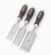 10S0978 - Narex Classic Bevel-Edge Chisels, Set of 3 (1 1/4" to 2")