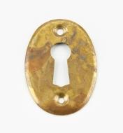 01A1970 - Vertical Pressed Old Brass Escutcheon