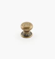 02A2604 - Ambrosia 1 1/4" x 1 1/4" Antique Brass Round Knob