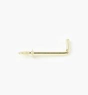 00S5602 - 3/4" Brass-Plated Square Hooks (100)