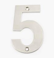 00W0885 - 100mm Stainless-Steel House Number - 5