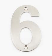 00W0886 - 100mm Stainless-Steel House Number - 6