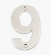 00W0889 - 100mm Stainless-Steel House Number - 9
