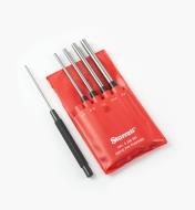 30N3280 - Starrett Long-Nosed Steel Punches, 5pc Set