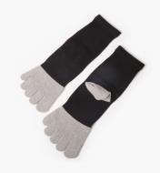Black/Gray Toe Socks