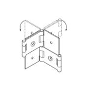 Illustration of screen hinge being folded both ways