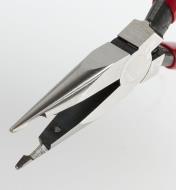 Close-up of open jaws of the Mini Needle-Nose Pliers with Tip Cutters