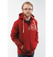 67K6759 - XXSmall (33"-35") Red Lee Valley Zippered Hooded Sweatshirt
