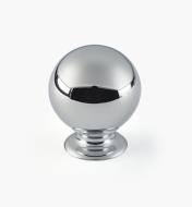 01W1803 - 1 3/8" x 1 5/8" Chrome Plate Ball Knob