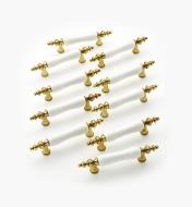 03W1601 - Belwith Ceramic Finial-Tipped Pull, pkg. of 10