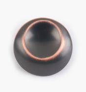 03W2282 - Belwith Oil-Rubbed Bronze Highlight Finish 1 1/4" Off-Center Knob, each