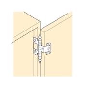 Illustration of full-wrap inset hinge installed on a cabinet