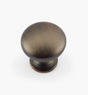 02W4080 - 1 3/16" x 1 3/16" Brushed Antique Copper Round Knob