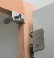 Door Damper installed in a cabinet door frame