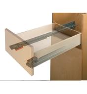 Example of Blum Movento slides installed in a cabinet drawer