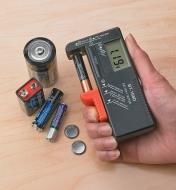 Testing an AAA battery using the Battery Tester