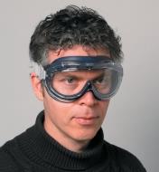 A man wearing Chemical Splash Goggles