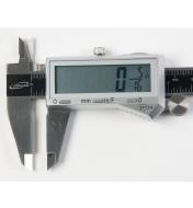 Close-up of caliper screen showing measurement in fractional inches