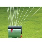 Adjustable-Pattern Oscillating Sprinkler spray pattern set with a right bias