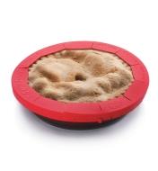 Adjustable Pie Shield on a baked pie