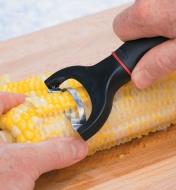 Using the Corn Cutter to remove corn from a cob