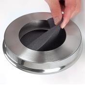 Countertop compost pail filters are placed in the lid to absorb odors