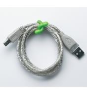 03K7610 - Attaches Gear Ties, 3 po, vert, le paquet de 4