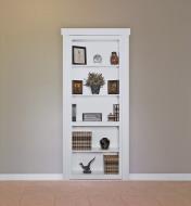Example of completed bookcase with hidden door closed