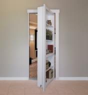 Example of completed bookcase with hidden door open