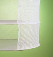 Close-up of the nylon mesh sides of a herb dryer