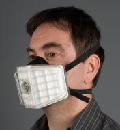 Man wearing a low-profile Dust Respirator