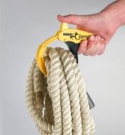 Looped length of rope secured by a Mega Clamp