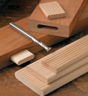 Floating tenons cut to size with matching mortises