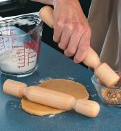 Using the Muddler/Pestle to roll dough and crush nuts